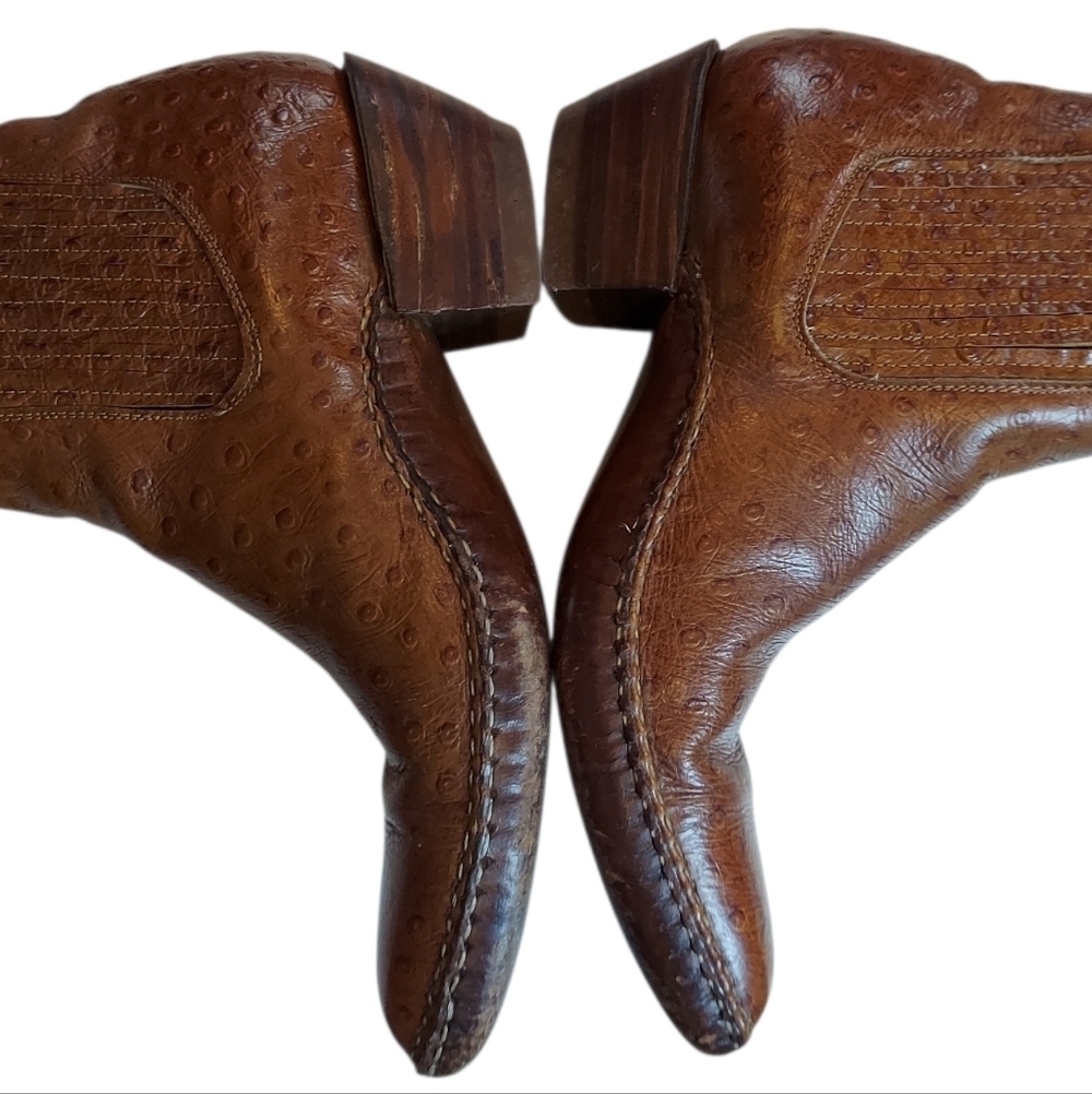 Denver Western Cowboy Boots Ankle size 7.5 Leather Pull-On - Picture 9 of 13